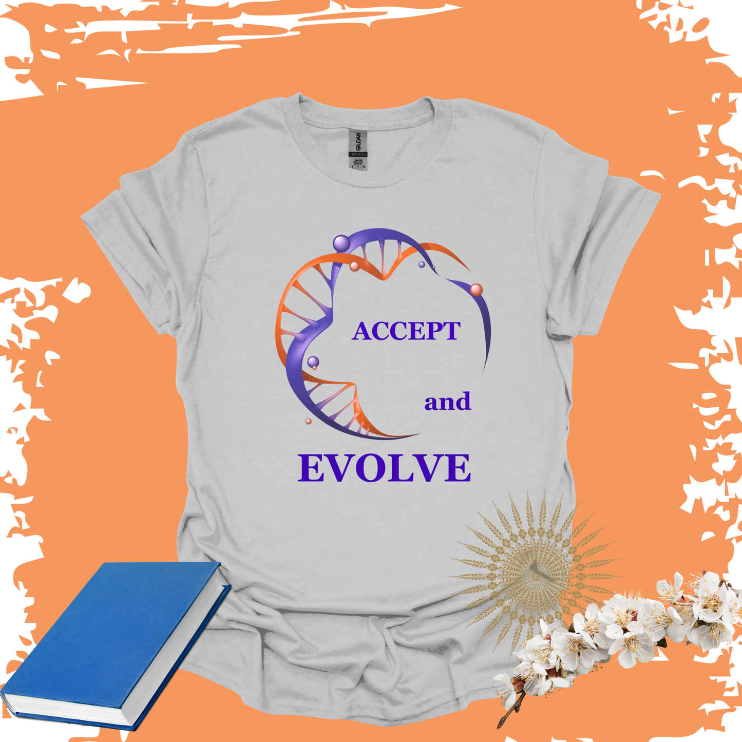 Accept and Evolve DNA Chain T-shirt