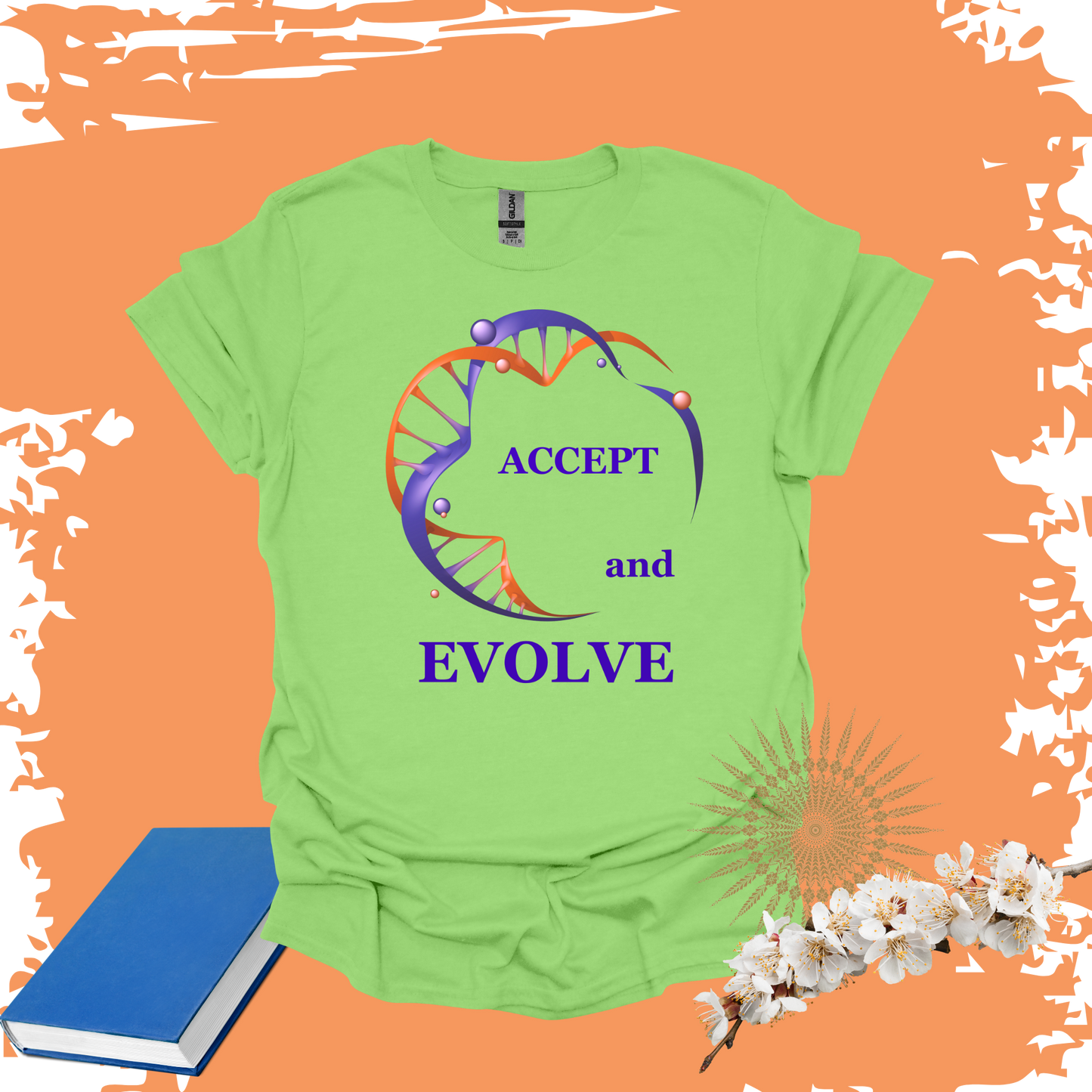 Accept and Evolve DNA Chain T-shirt