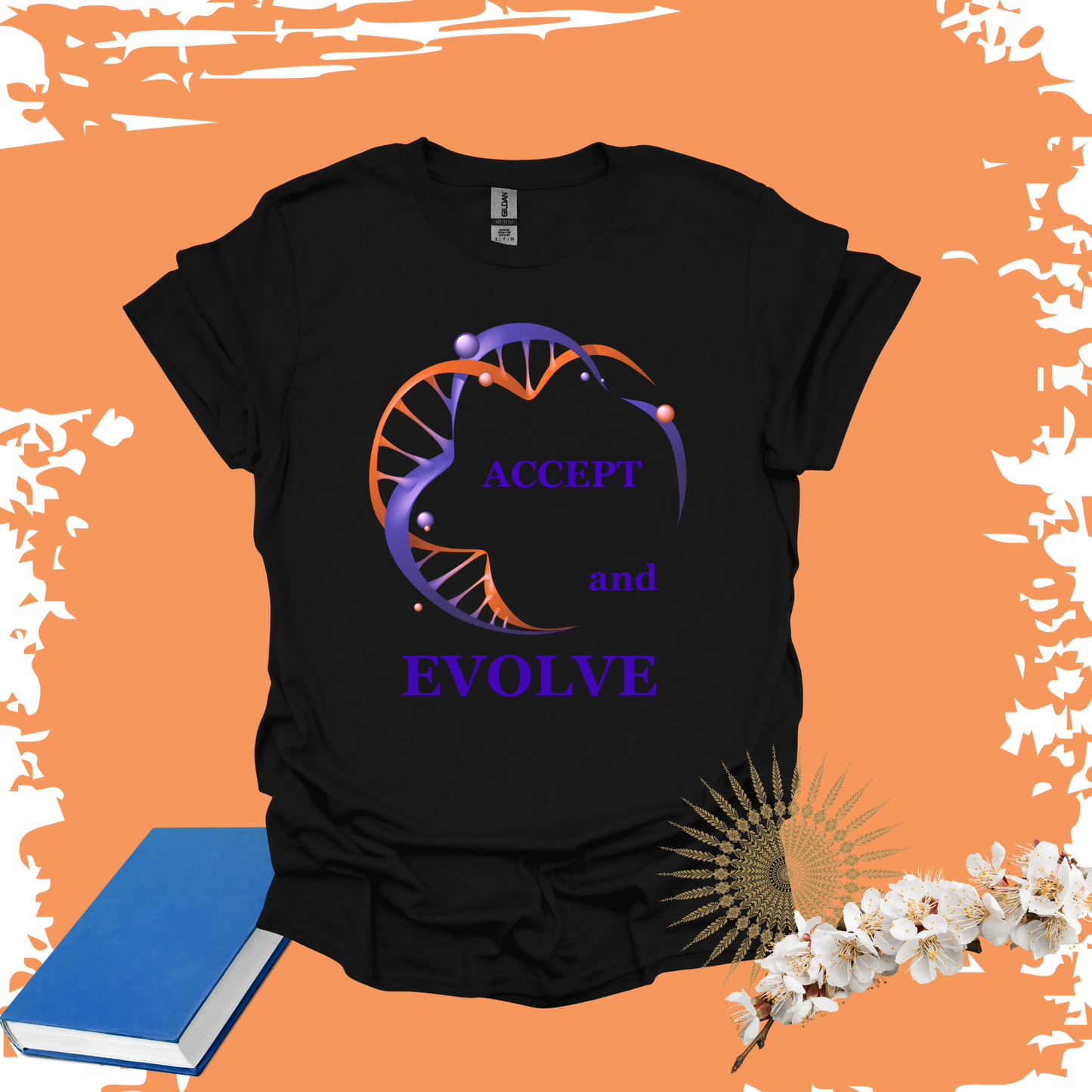 Accept and Evolve DNA Chain T-shirt