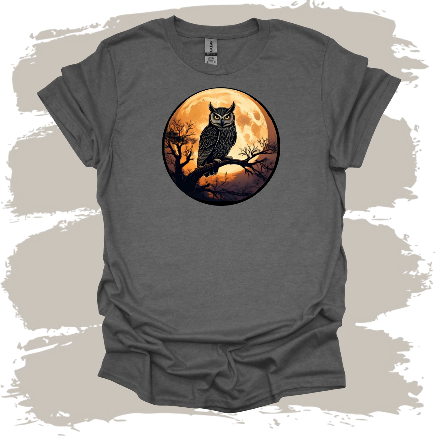 Guardian of the Night - Owl & Moon Graphic T -Shirt