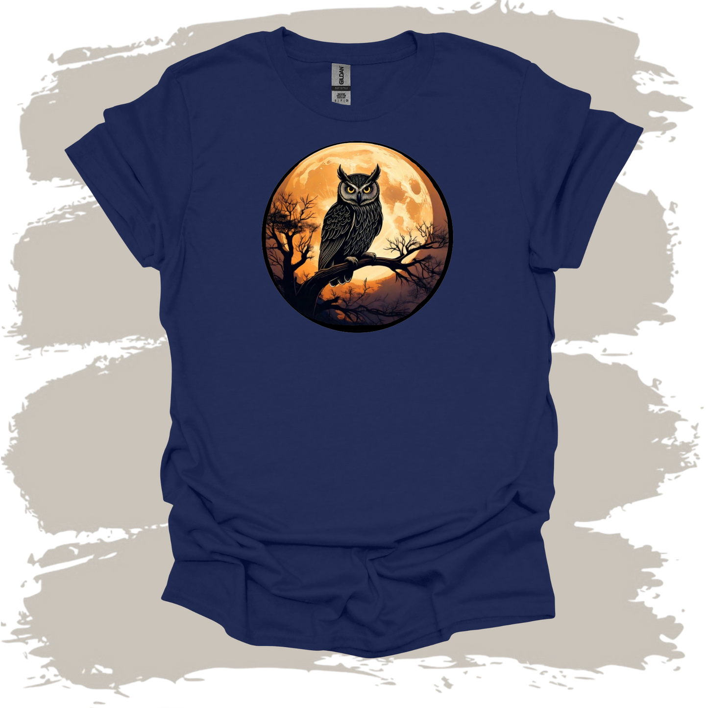 Guardian of the Night - Owl & Moon Graphic T -Shirt