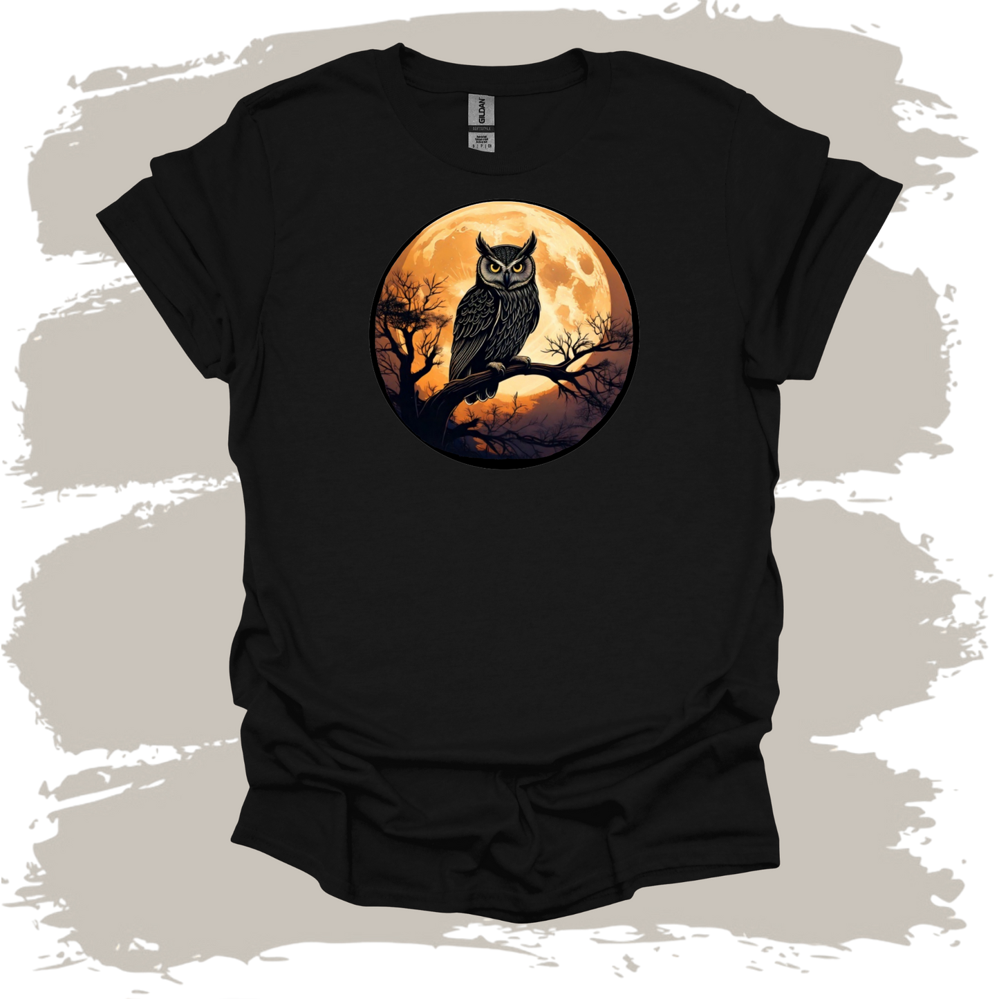 Guardian of the Night - Owl & Moon Graphic T -Shirt