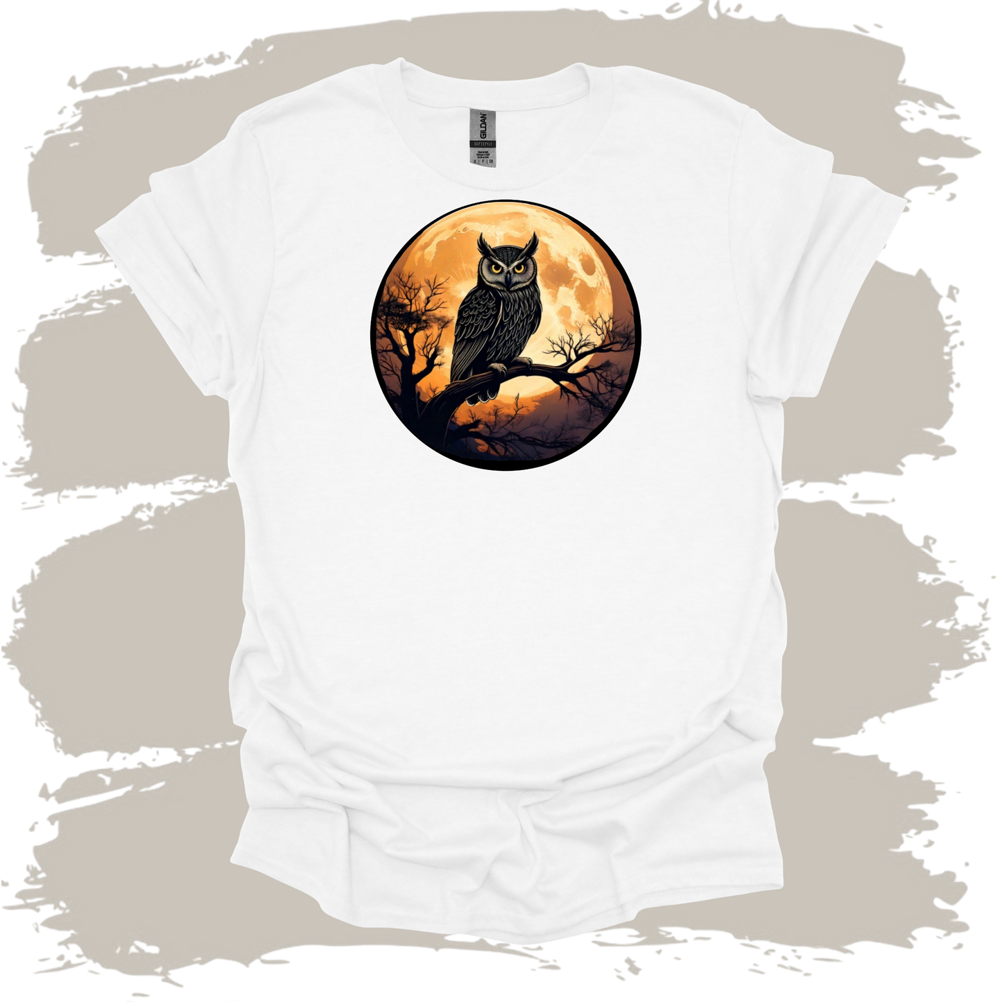 Guardian of the Night - Owl & Moon Graphic T -Shirt