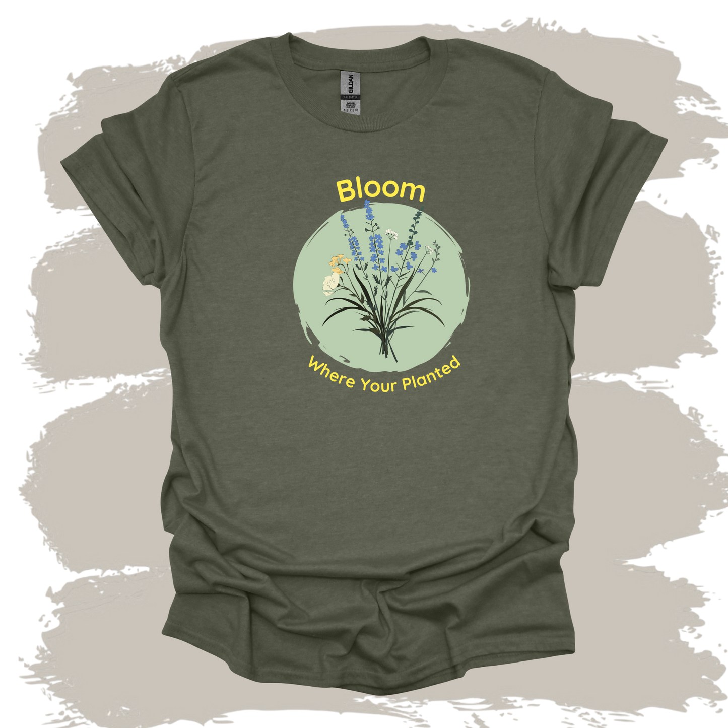 Bloom Where Your Planted Botanical Wildflower T -Shirt