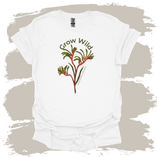 Grow Wild - Kangaroo Paw Botanical Design T -Shirt