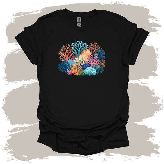 Reef Radiance – Vibrant Coral Reef Illustration T-Shirt