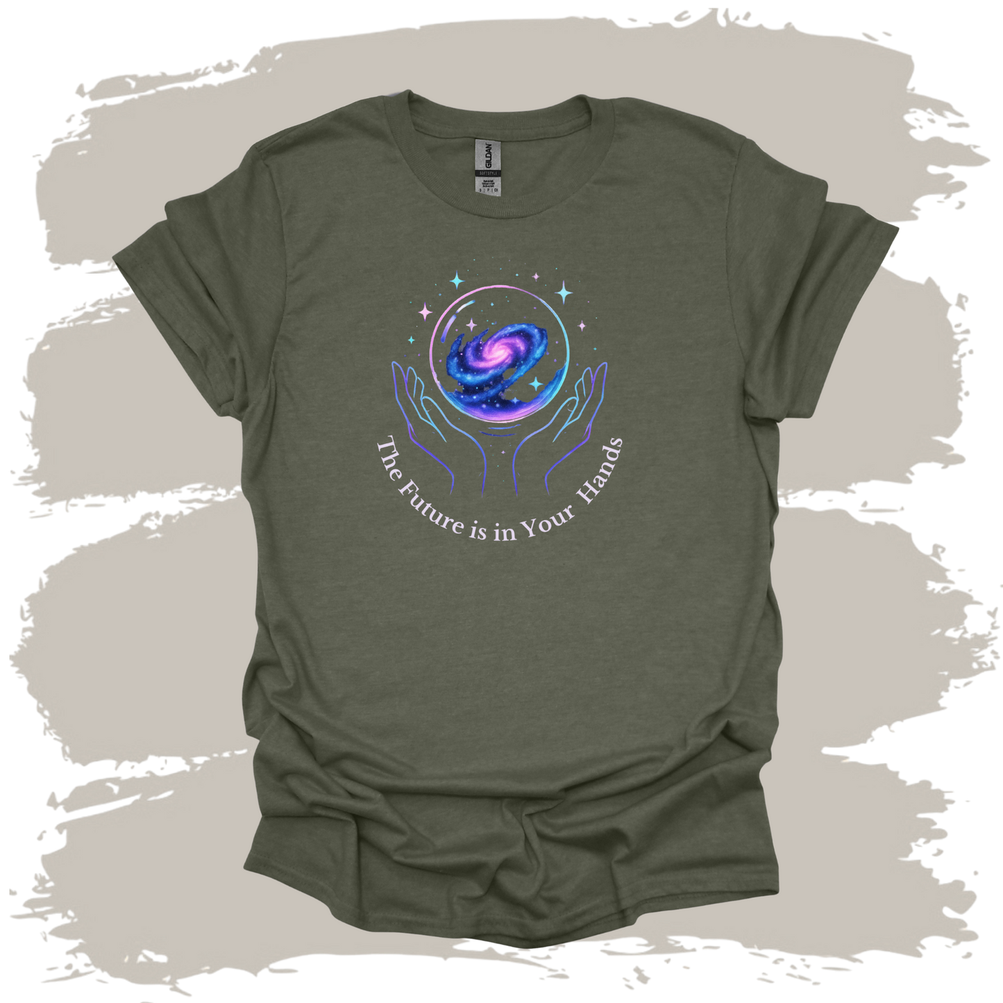 The Future Is In Your Hands – Celestial Globe Graphic T-Shirt