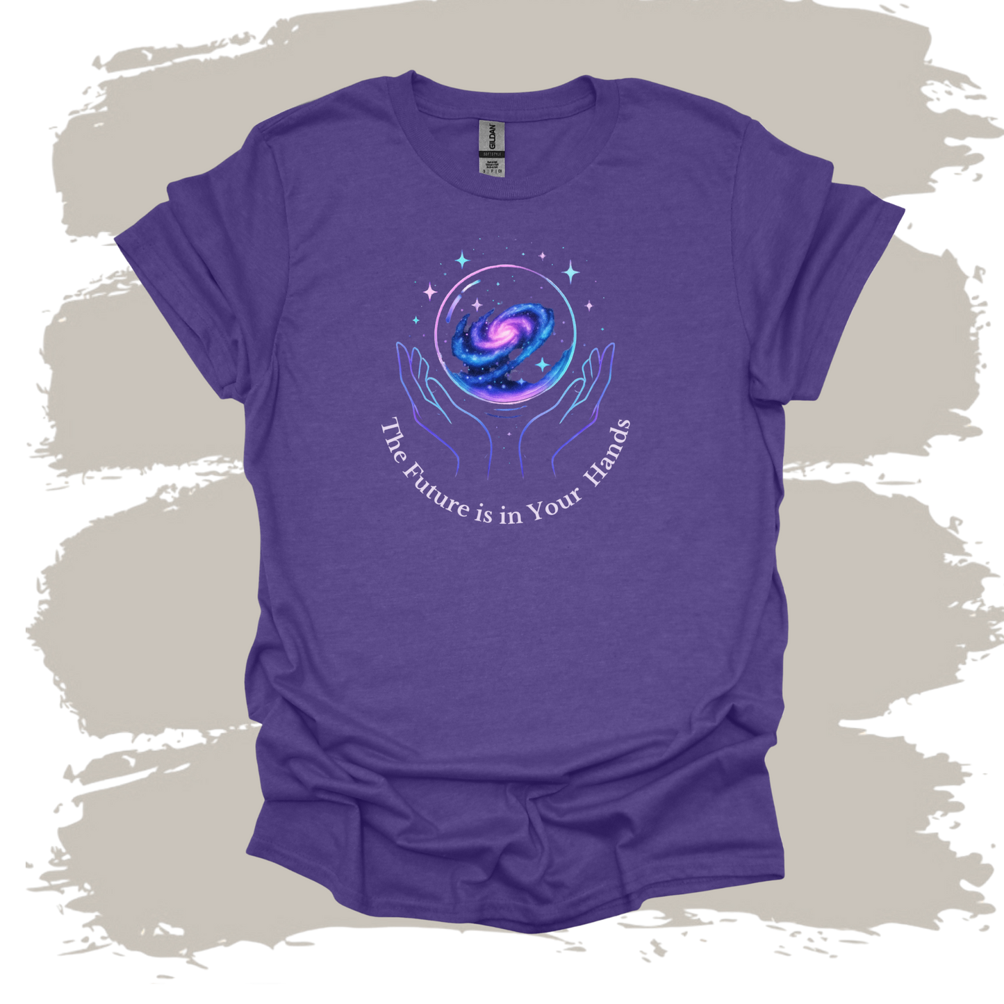 The Future Is In Your Hands – Celestial Globe Graphic T-Shirt