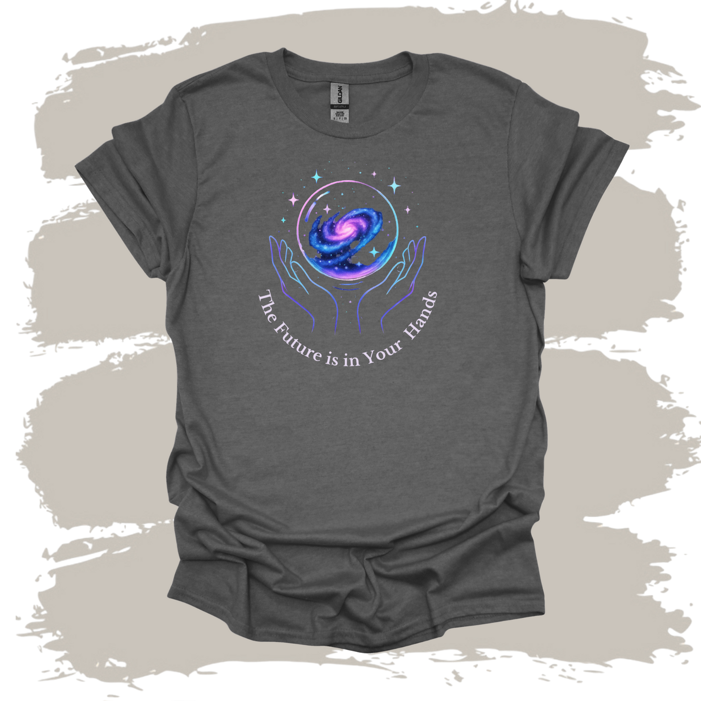 The Future Is In Your Hands – Celestial Globe Graphic T-Shirt