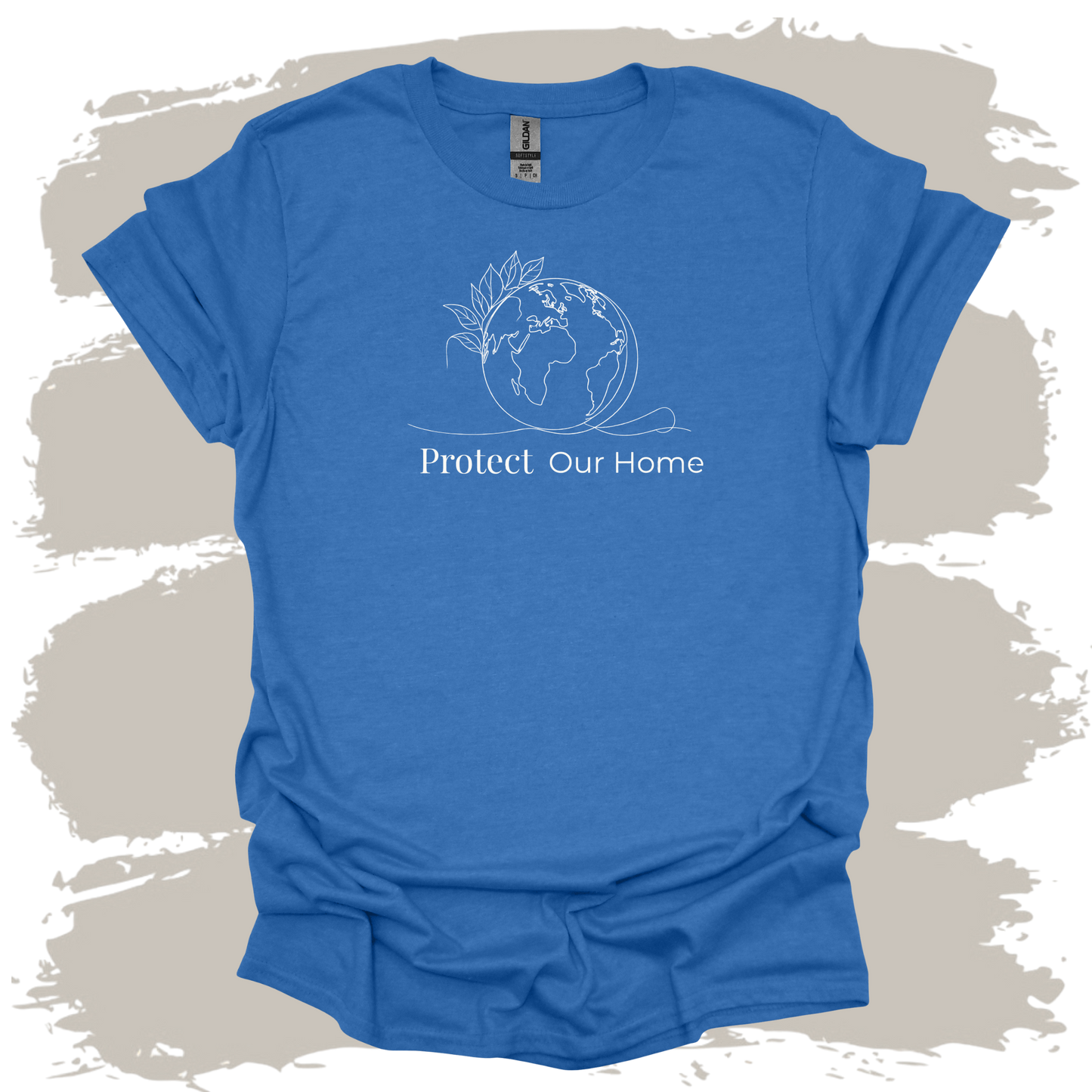 Protect Our Home – Line Art World & Plants T-Shirt
