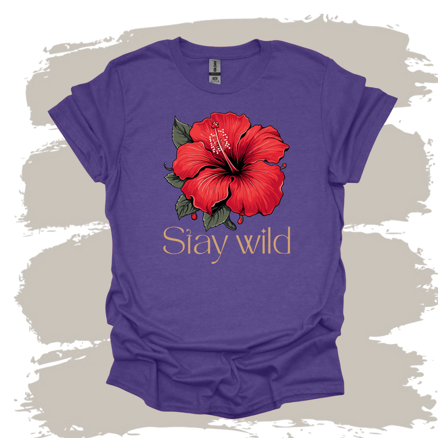 Stay Wild Hibiscus Flower T-Shirt